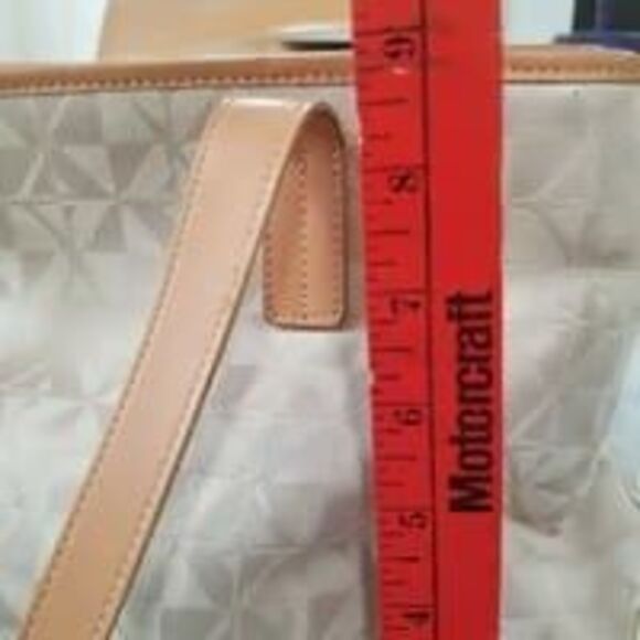 Maxx new york leather trim shoulder bag handbag purse - Picture 3 of 12